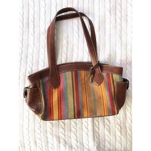 Fossil Southwest Purse Cloth with Leather